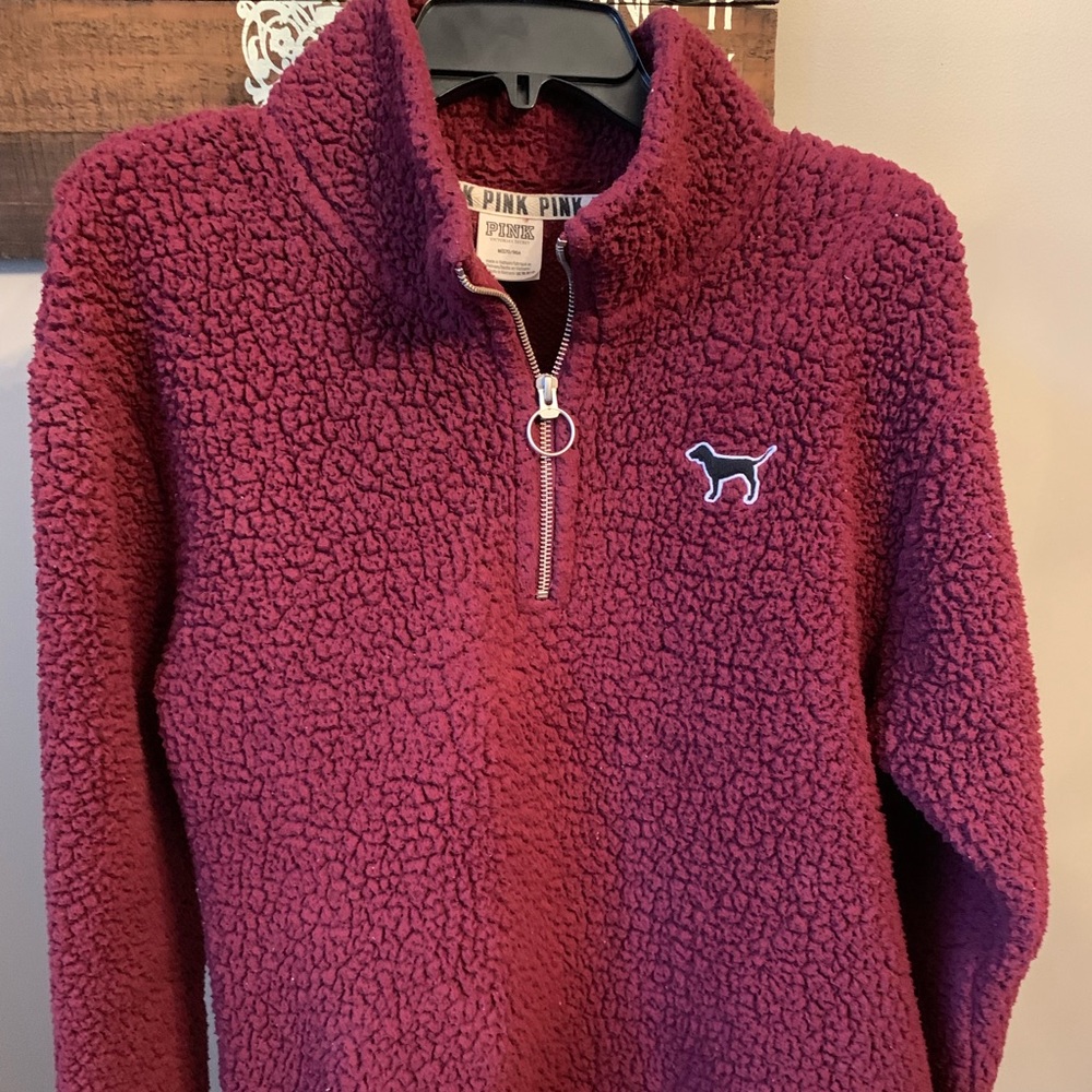 VS Pink Sherpa Pullover